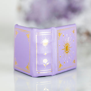 Dawn Court Leather Book Ring Box – Amethyst Light Edition (Small)