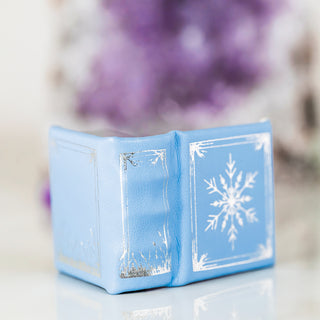 Winter Court Leather Book Ring Box – Frost Sky Edition (Small)